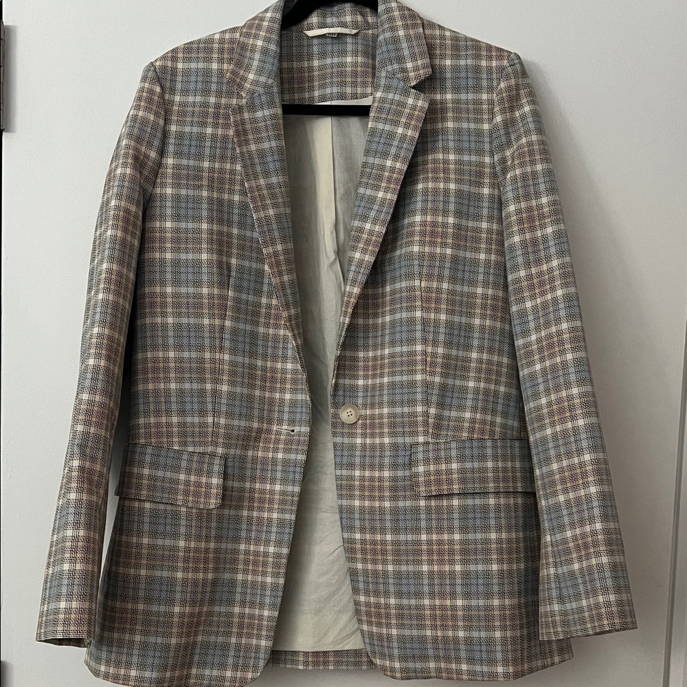 COS Women's Elegant Plaid Blazer, L
